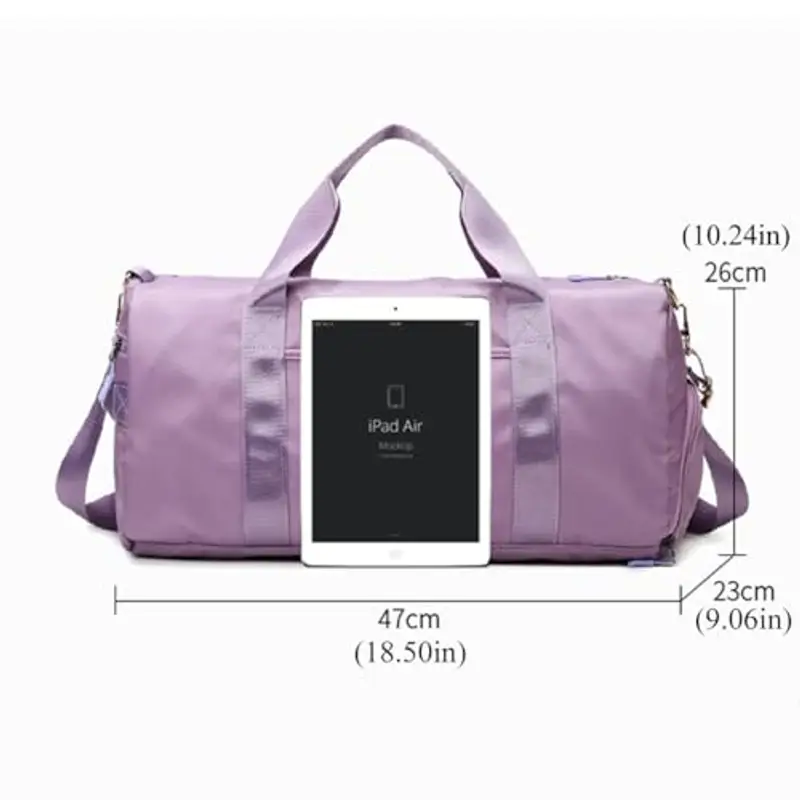 YYKSYDPT Borsa da Palestra, Borsone Sportivo con Borsa di Separazione Bagnato e Asciutto Scomparto per Scarpe, Borse da Viaggio per il Fine Settimana Borsa da Cabina per Donna Uo (Rosa Rossa) miniatura 2