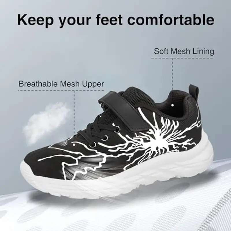 YZMML Scarpe Sportive Bambini Antiscivolo Comode e Leggere per Running e Outdoor Sneaker Casual Bambino Ragazze Ragazzi Scarpe da 28-39 EU miniatura 3