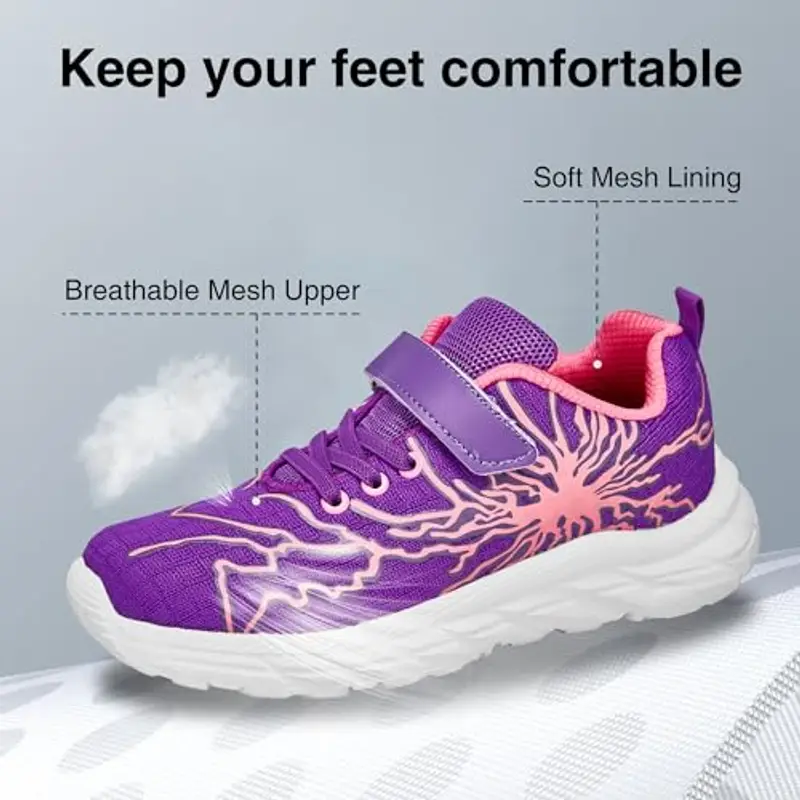 YZMML Scarpe Sportive Bambini Antiscivolo Comode e Leggere per Running e Outdoor Sneaker Casual Bambino Ragazze Ragazzi Scarpe da 28-39 EU miniatura 3