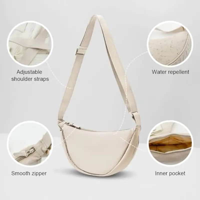 YZROHYI Marsupio Donna Crema 1224870 miniatura 3