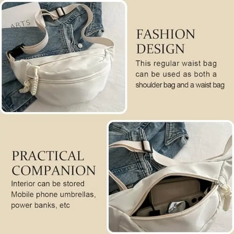 YZROHYI Borsello Donna Bianco 1583390 miniatura 3