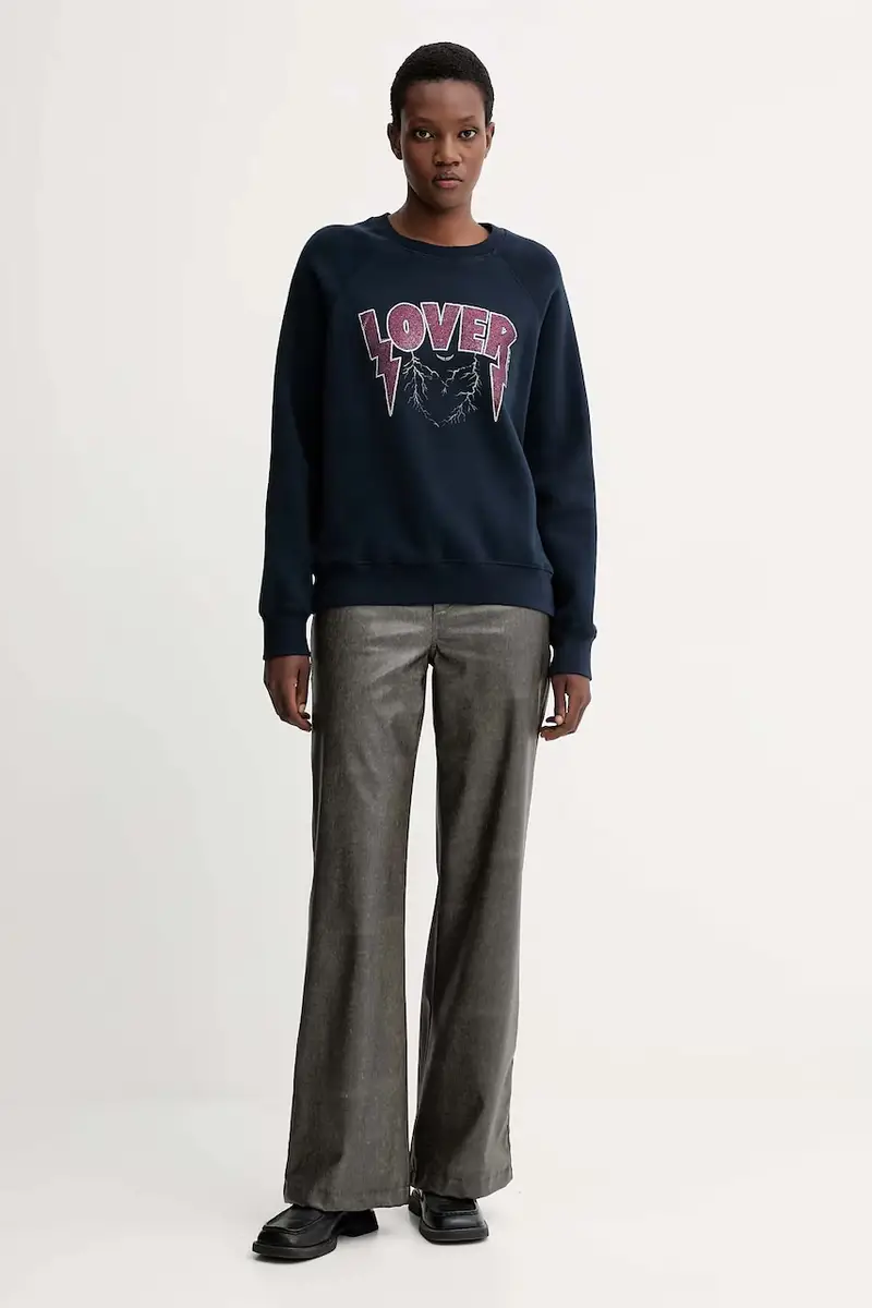 felpa donna colore blu navy JWSS01677 miniatura 2