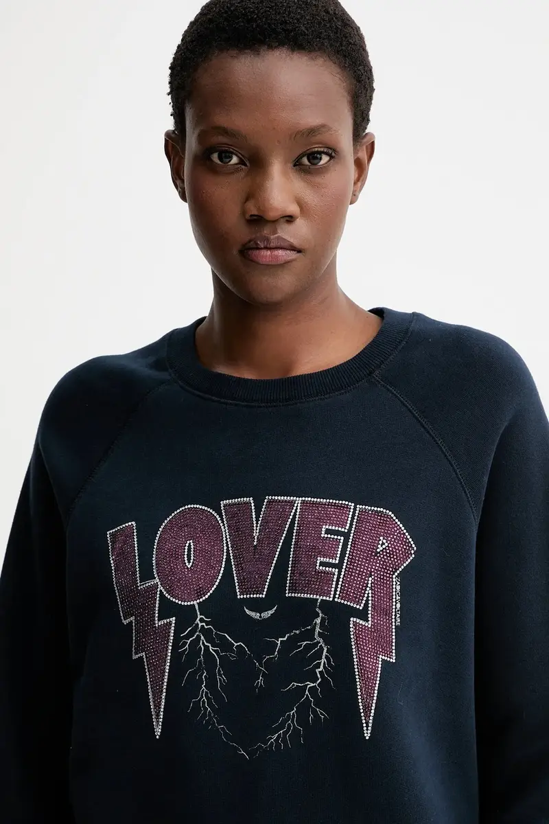 felpa donna colore blu navy JWSS01677 miniatura 4