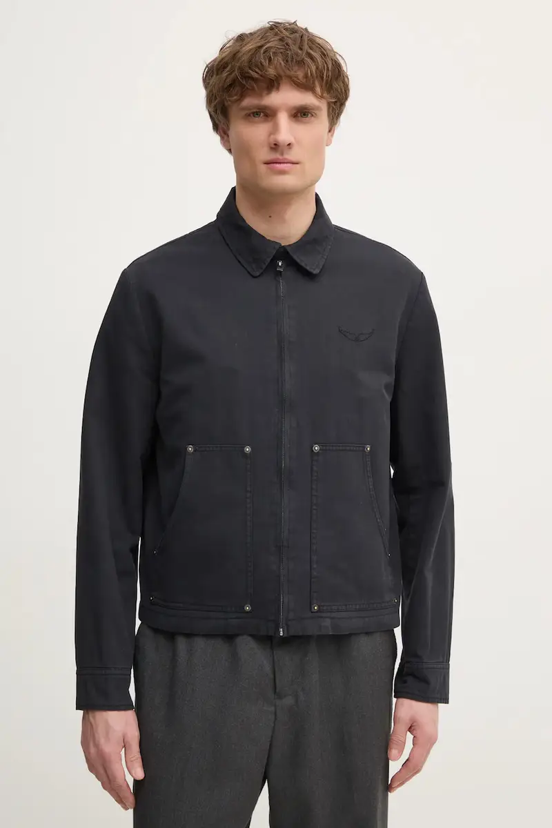 giacca in cotone colore nero WMOW01399