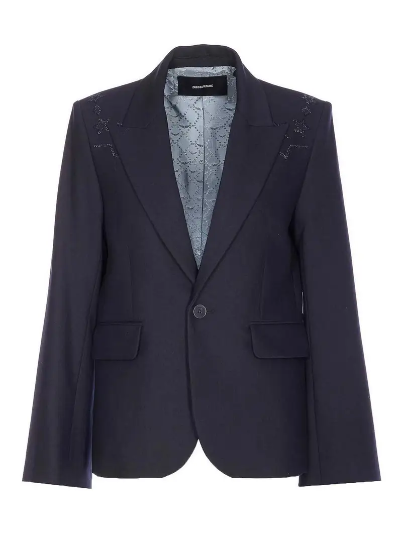 Giacca Vavy Strass Blu