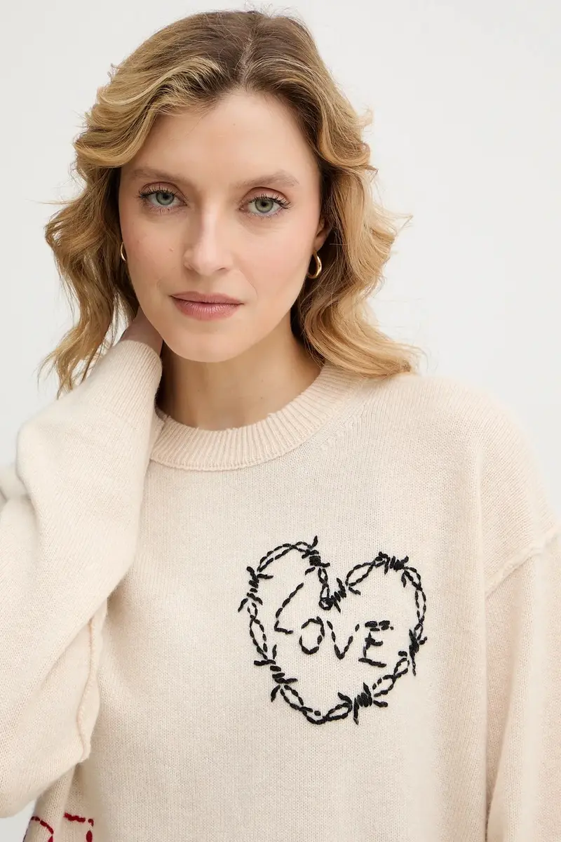 maglione in cachemirie Beige miniatura 4