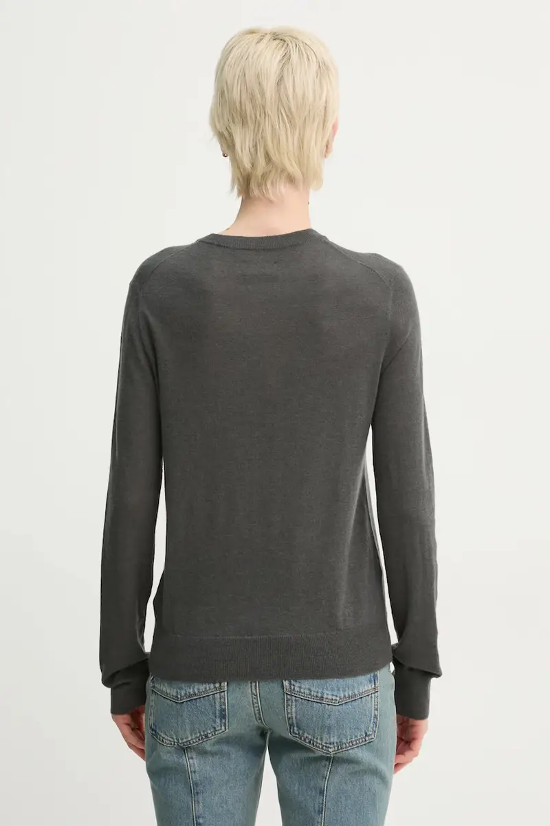 maglione in cachemirie donna colore grigio KWSW02705 miniatura 3