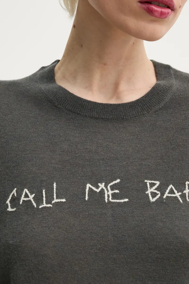 maglione in cachemirie donna colore grigio KWSW02705 miniatura 5