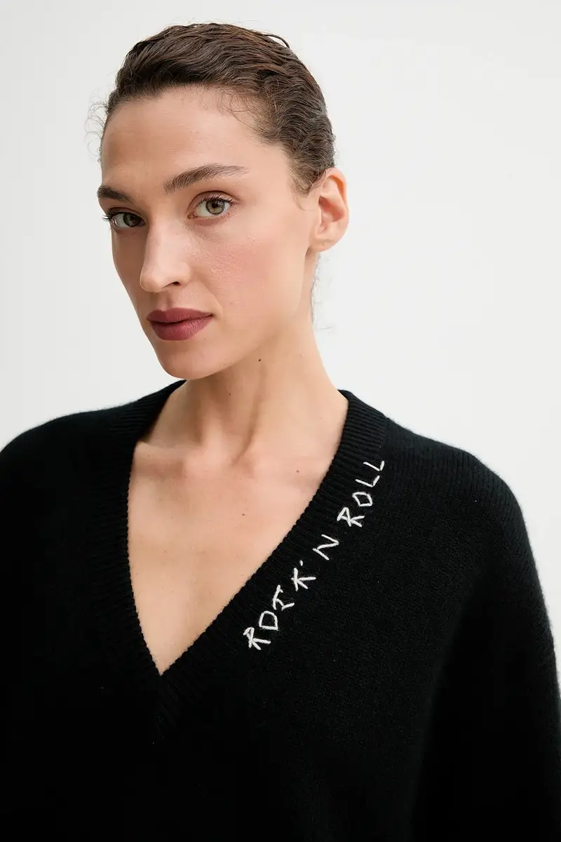 maglione in cachemirie Nero miniatura 4