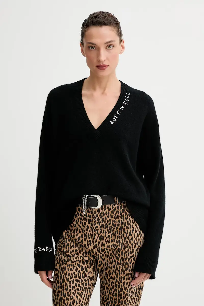 maglione in cachemirie Nero