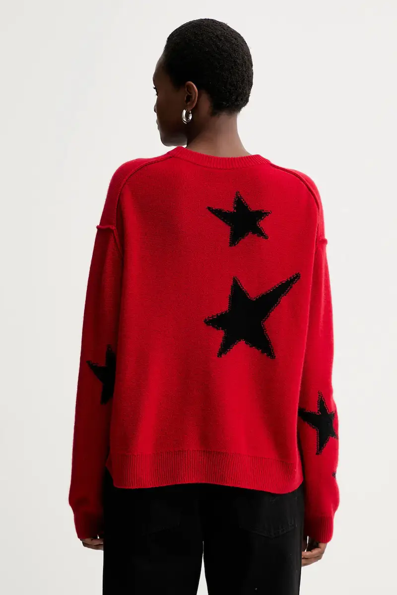 maglione in cachemirie Rosso miniatura 3