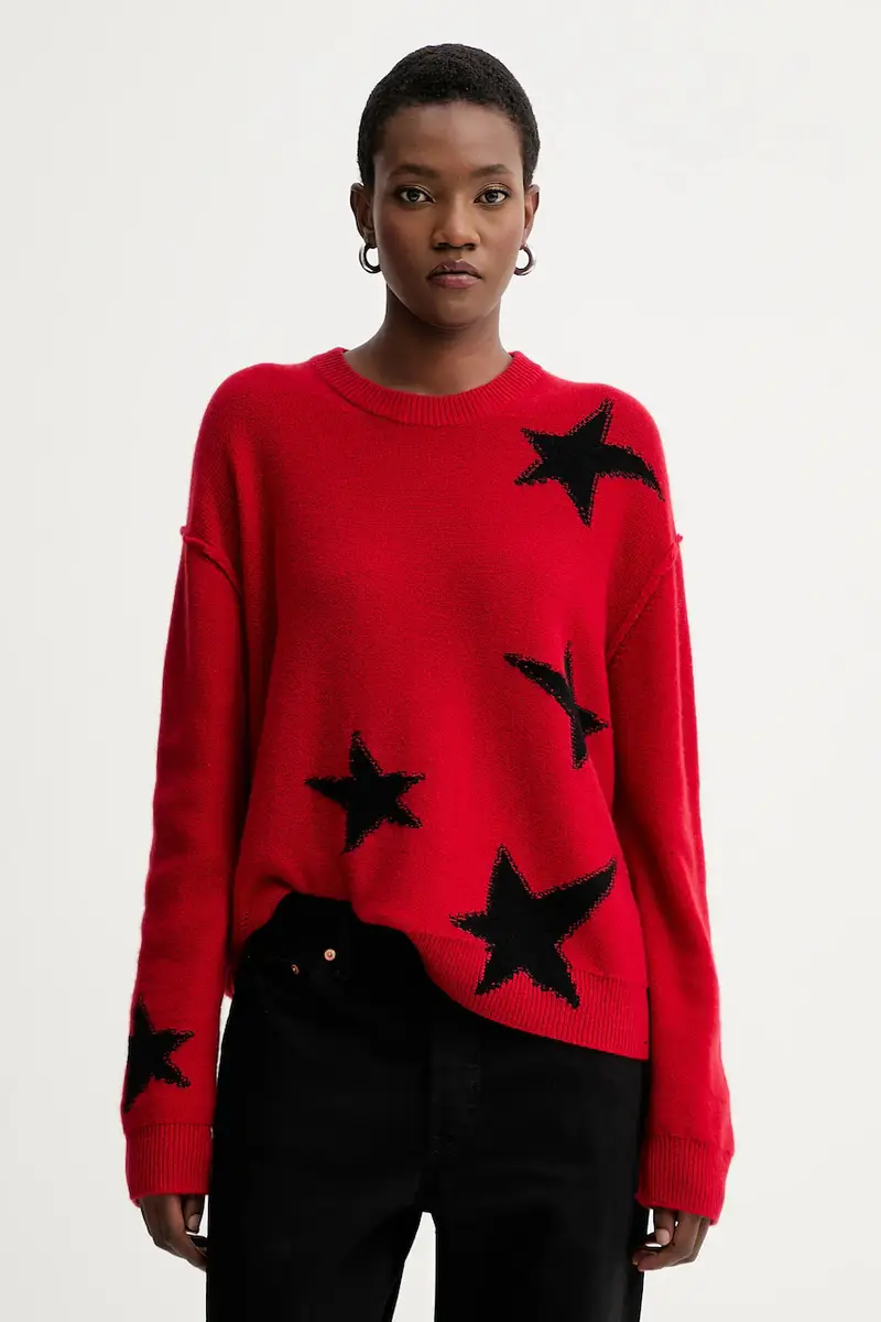 maglione in cachemirie Rosso