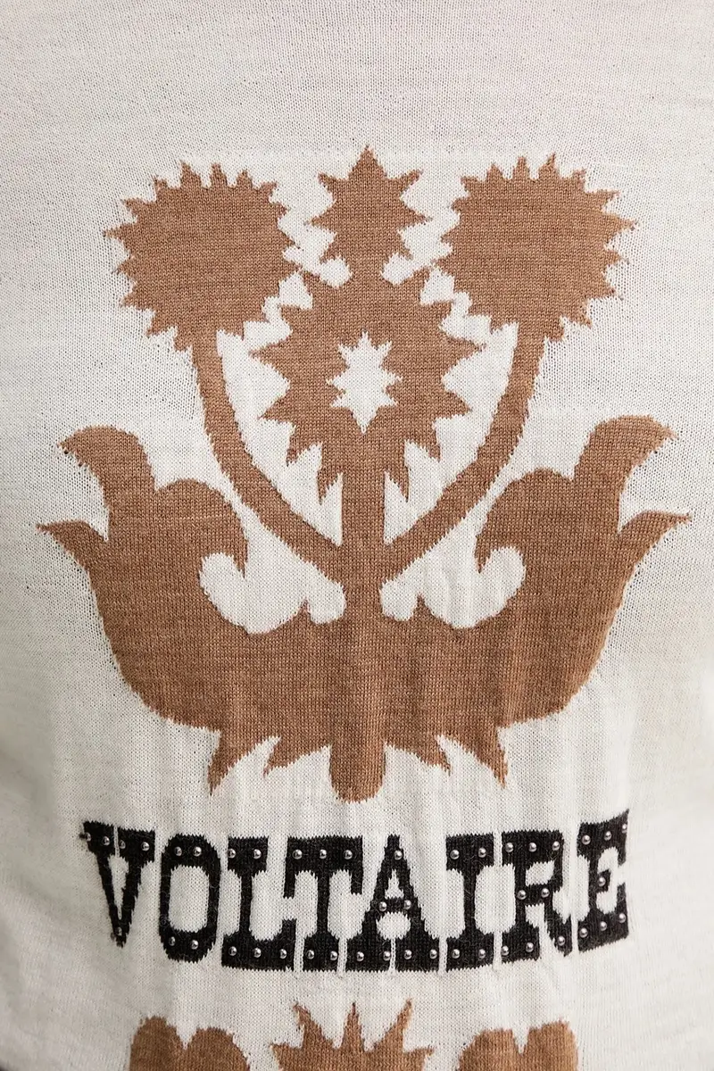 maglione in lana donna colore beige KWSW02802 miniatura 5