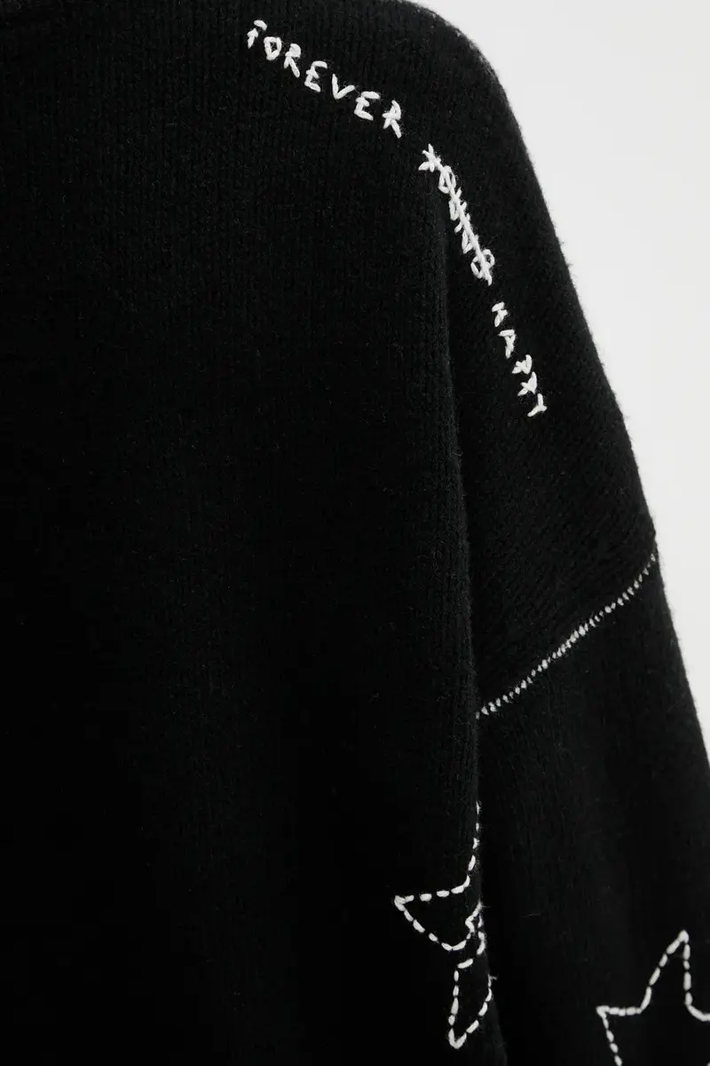 maglione in lana Nero miniatura 5