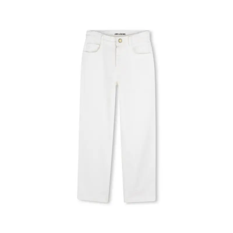 per ragazza X60353 Pantaloni in twill bianco (16años= 174cm), Casual, Cotone, moda per bambini