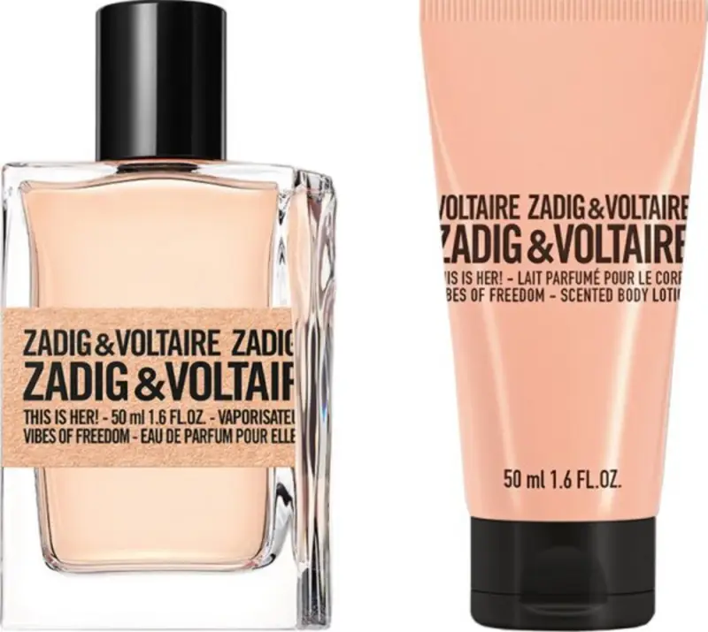 Set Zadig & Voltaire This Is Her! Vibes Of Freedom Eau De Parfum da donna 50 ml + This Is Her! Vibes Of Freedom Lozione idratante pe