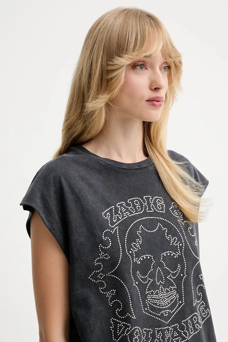 Zadig & Voltaire T-shirt Donna Grigio 3770130 miniatura 4