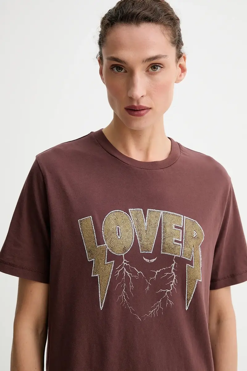 Zadig & Voltaire T-shirt Donna Marrone 3771741 miniatura 4