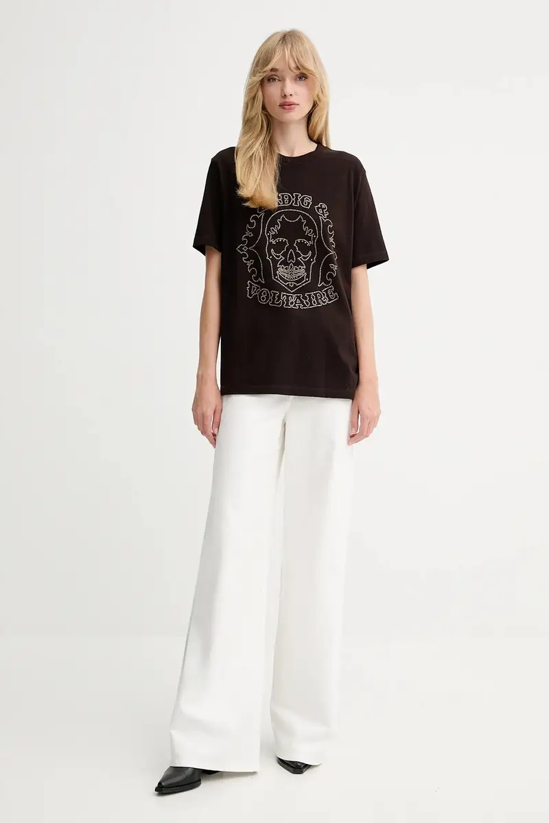 Zadig & Voltaire T-shirt Donna Marrone 3771612 miniatura 2