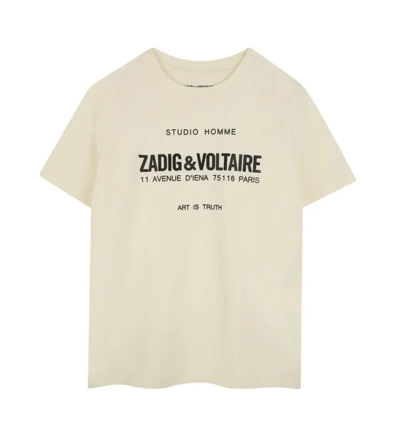 unisex per bambino X60372 Maglietta bianca a maniche corte (6Años= 114cm), Bianco, Casual, Manica corta, Cotone biologico