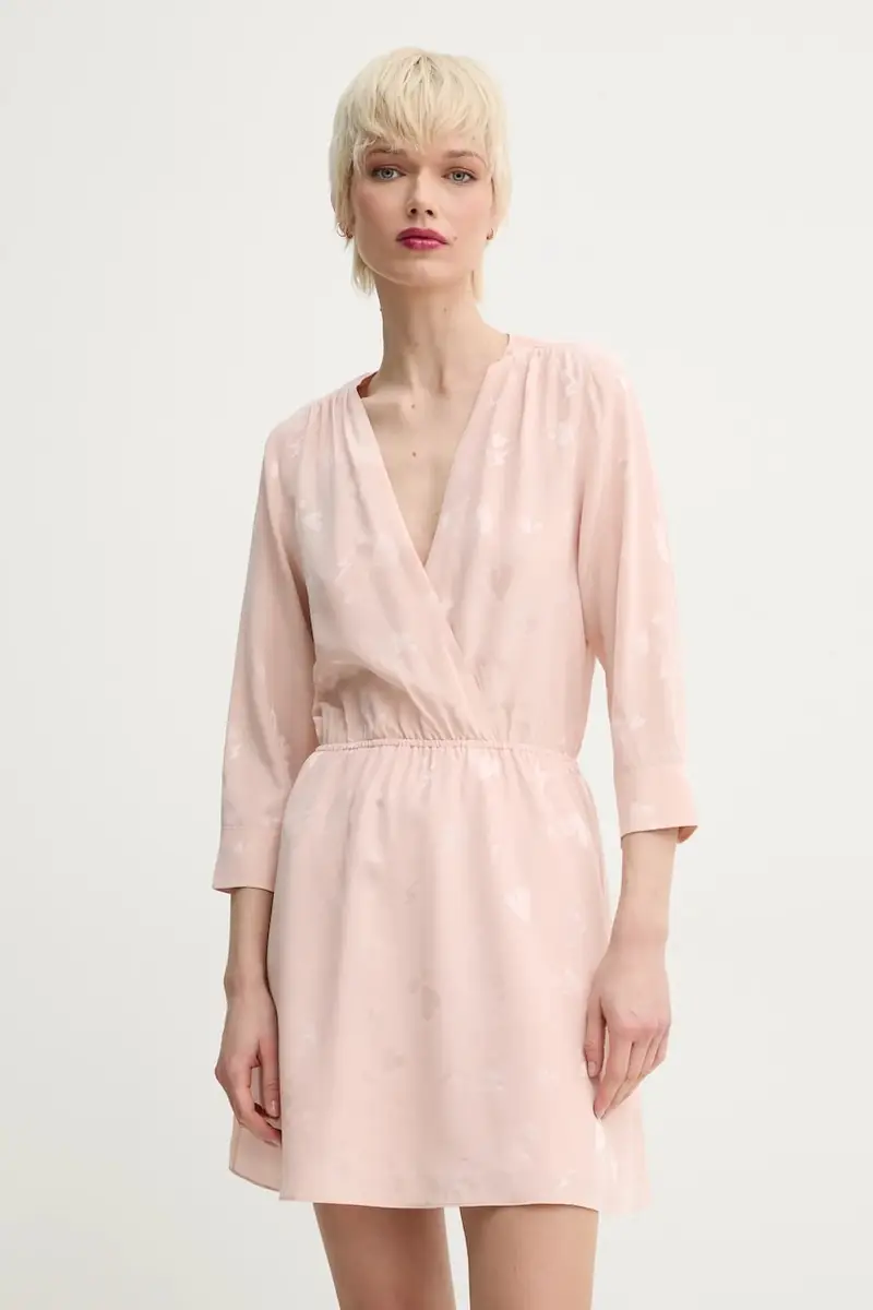 vestito in seta colore arancione WWDR02526