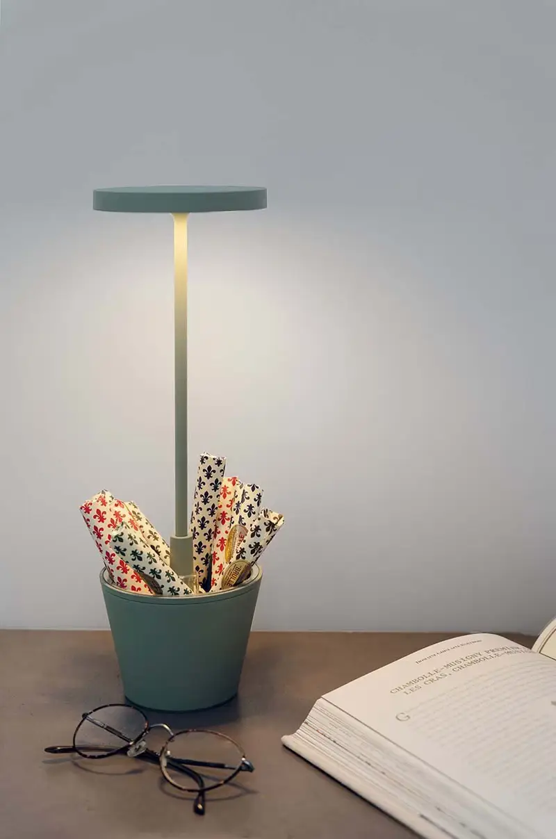lampada da tavolo wireless a led Paldina Reverso Verde miniatura 3