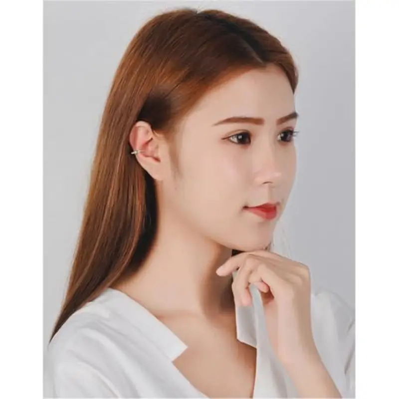 Zafiller, orecchini a clip per orecchie, correttori per orecchie, non perforanti, per donne, senza foro, portatili e regolabili, 11mm, Rame, Nessuna pietra preziosa miniatura 2