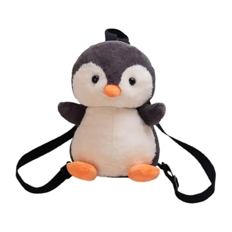 zaino a forma di - Pluscia zaino per pinguini - Pimbolo di peluche di peluini di peluche di peluche - Decorazione a tema Oceanarium cuscino da tiro abbraccio per gita, breve viaggio