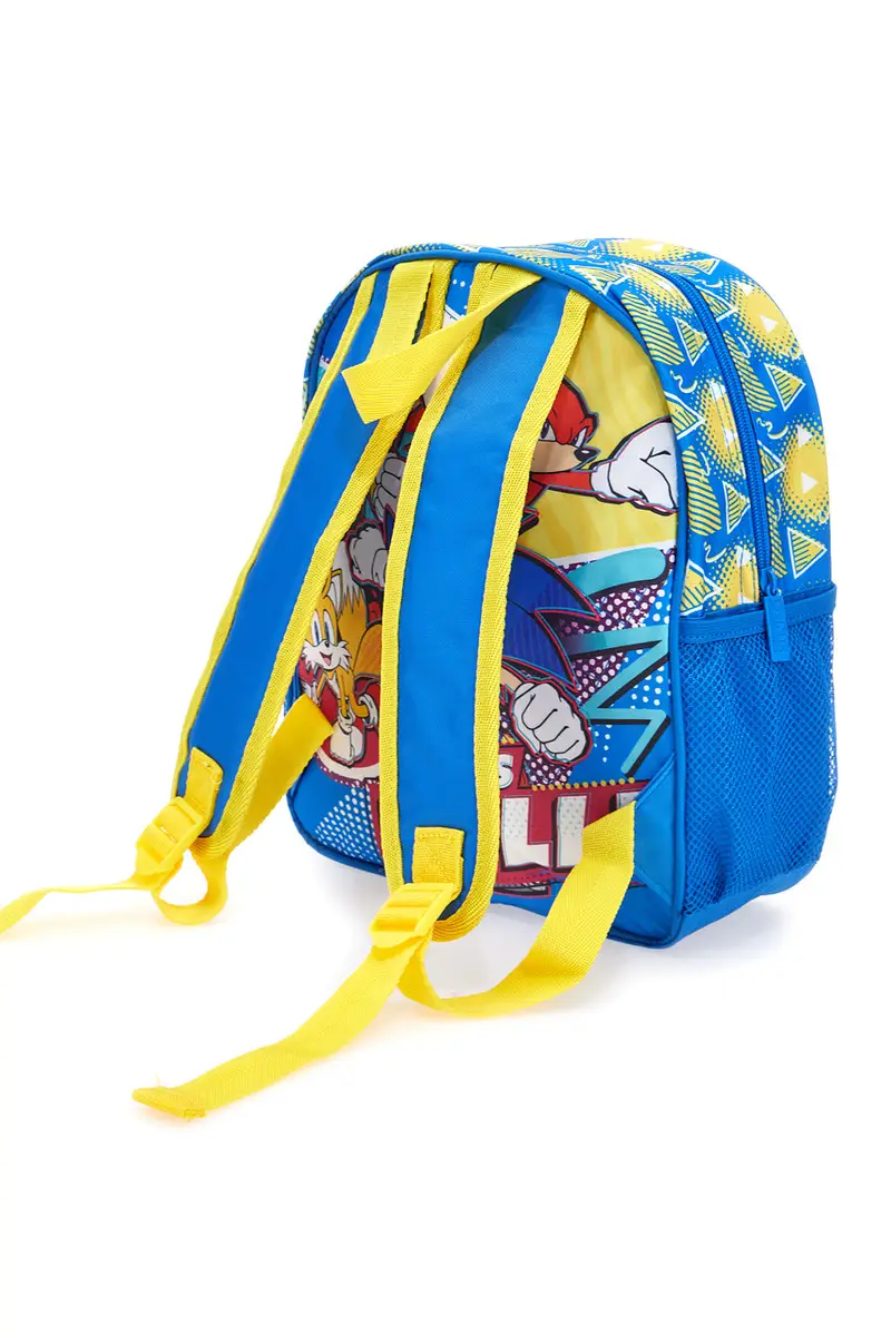 Zaino blu con stampa in rilievo Sonic miniatura 3