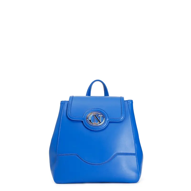 zaino con applicazione di ovale smaltato blu taglia unica