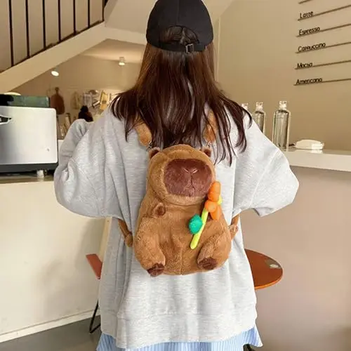 Zaino Creativo Di Peluche Per Bambini Borse Crossbody Casual Spalla, D, Mass Beauty miniatura 3