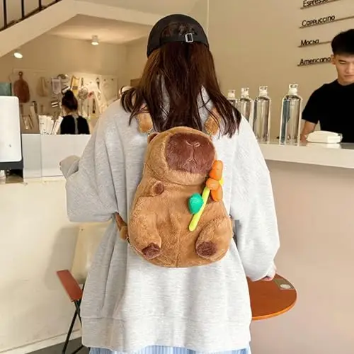 Zaino Creativo Di Peluche Per Bambini Borse Crossbody Casual Spalla, E, Mass Beauty miniatura 3