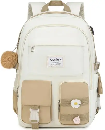 Zaino da scuola per ragazze adolescenti, zaino per laptop da 15,6 pollici, borsa per libri per studenti delle scuole