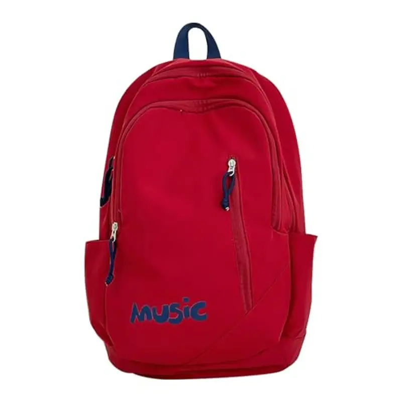 Zaino di grande capacità per adolescenti, ragazze e ragazzi, con scomparto per laptop, zaino unisex per scuole medie/superiori, college e viaggi (rosso, taglia unica)