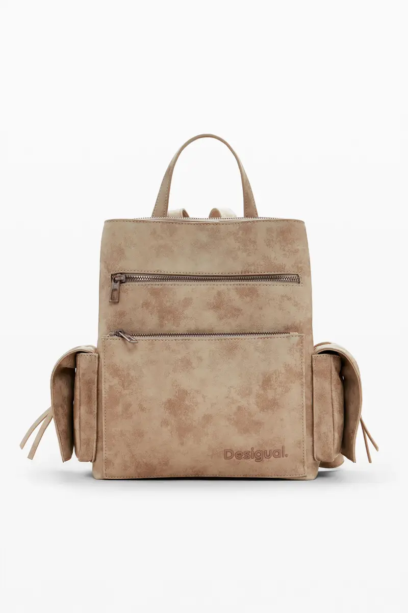 Zaino effetto pelle scamosciata medio