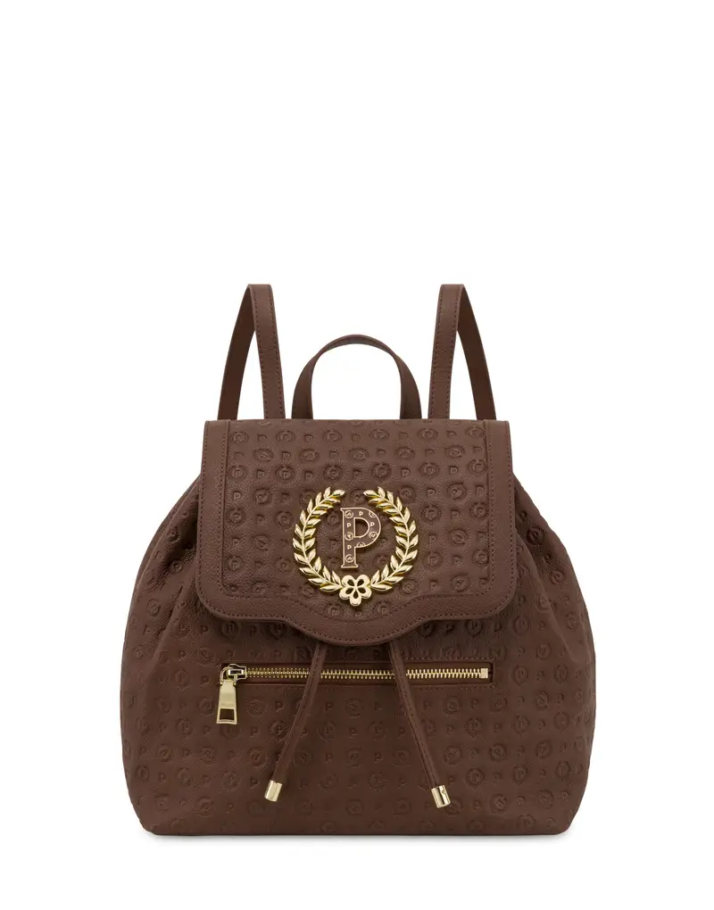 Zaino Heritage Logo Embossed MARRONE, one_size, Pollini