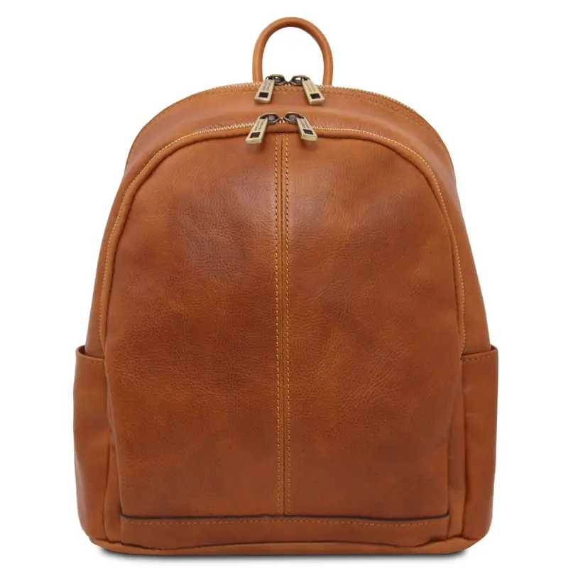 Zaino in pelle 2 scomparti Naturale