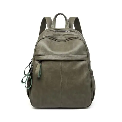 Zaino in Pelle di Donna Borsetta Scuola Casual Zainetto Elegante Backpack Vintage Moda per Lavoro College e Viaggio