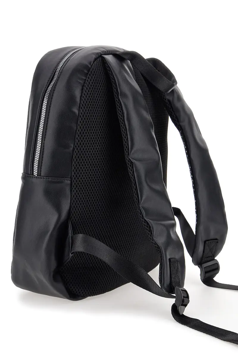 Zaino in pelle nera con tasche interne LANCETTI CARIUS miniatura 3