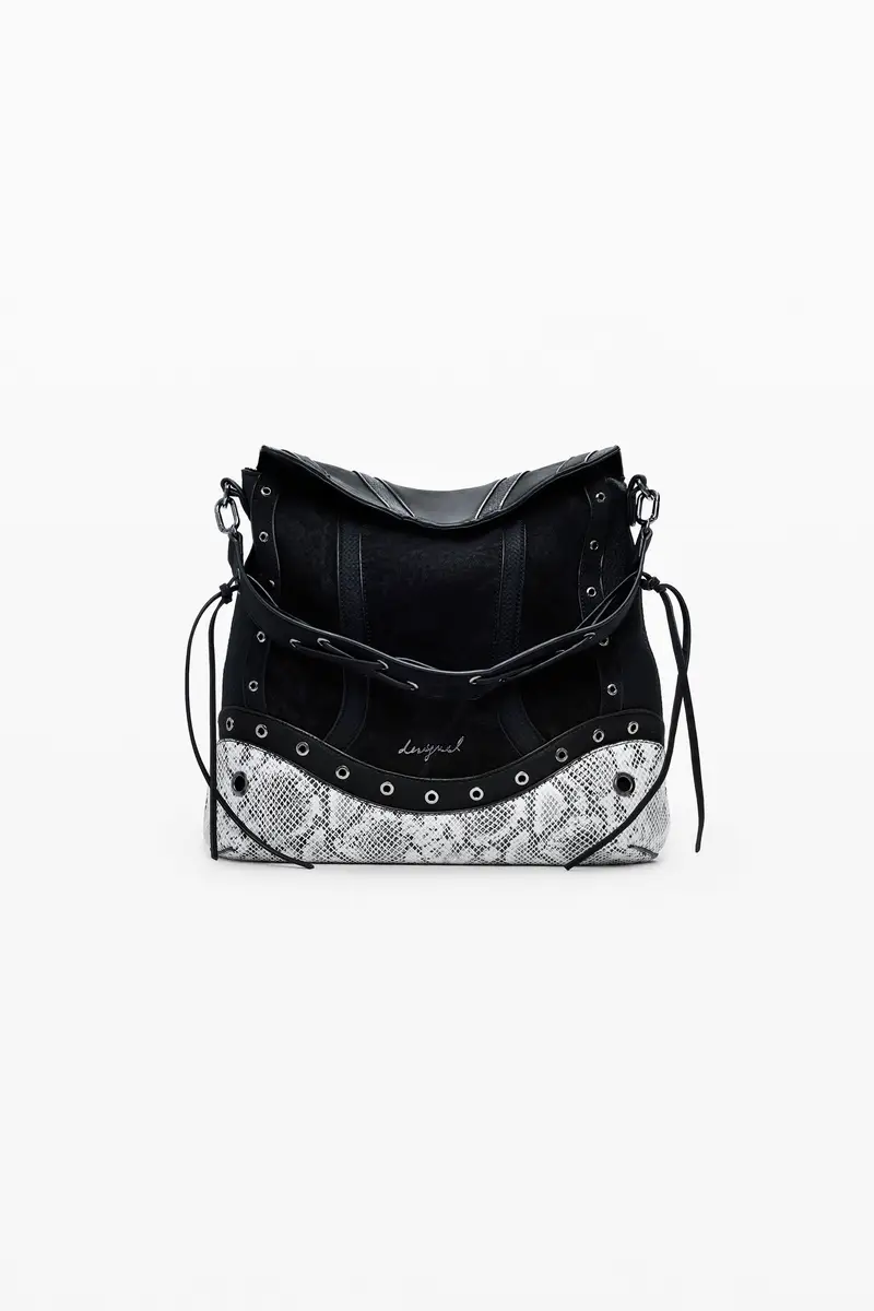 Zaino medio convertibile effetto serpente