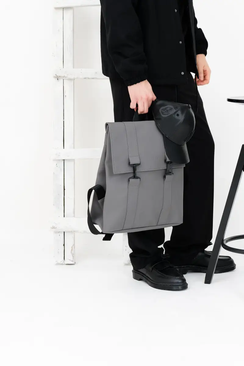 Zaino MSN grigio per uomo e donna miniatura 3