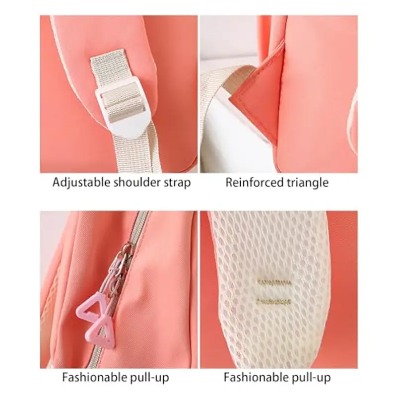 Zaino per la scuola per bambini e bambine, grande capacità, per studenti elementari e ragazzi (rosa, taglia unica) miniatura 3