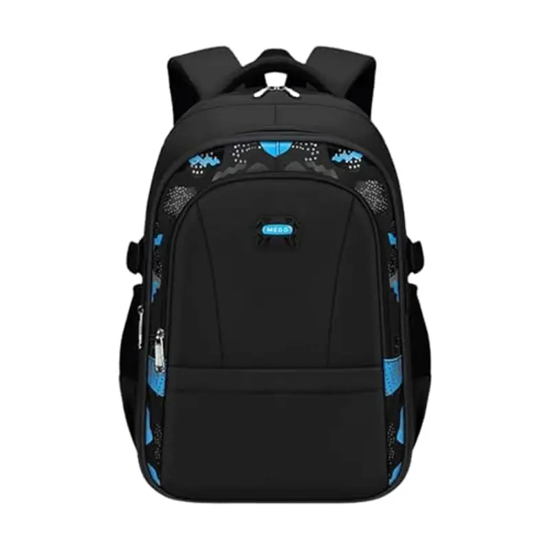 Zaino per la scuola per bambini, resistente all'acqua, con scomparti multipli, per ragazzi e ragazze, zaino per la scuola primaria e secondaria, Nero , Taglia unica