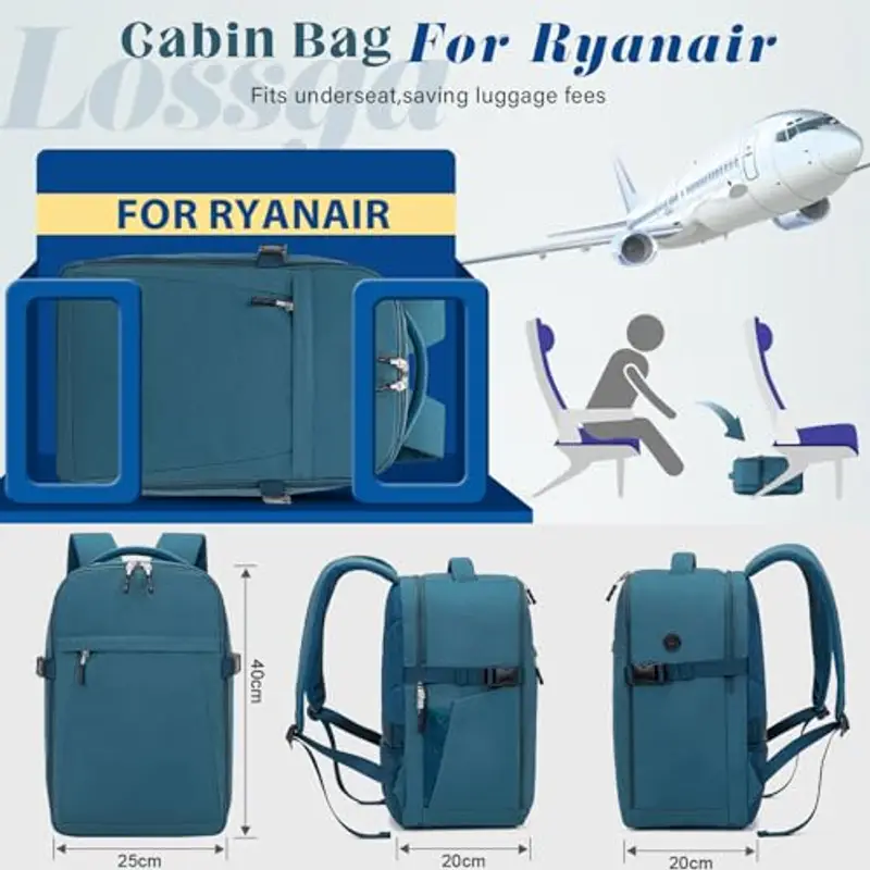 Lossga Zaino da viaggio Blu 786282 miniatura 2