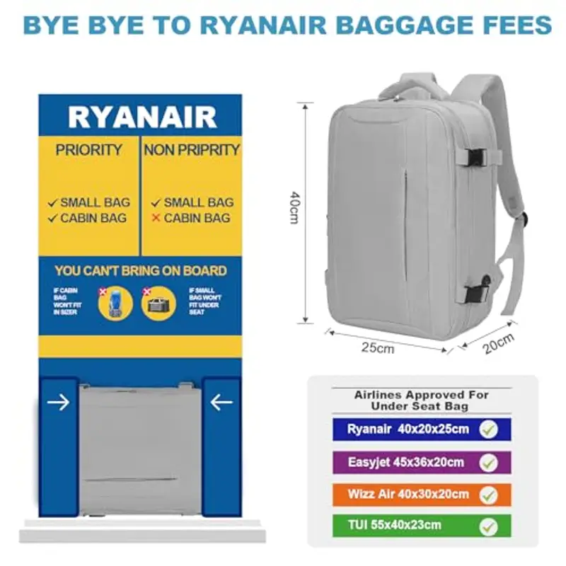 Lossga Zaino da viaggio Grigio 1917662 miniatura 3