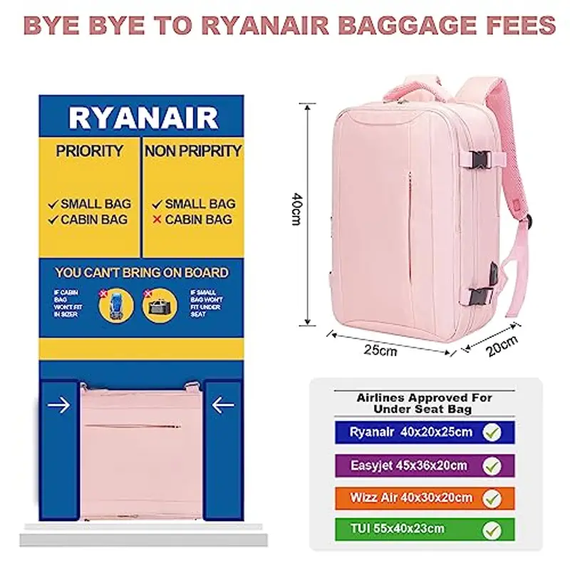 Lossga Zaino da viaggio Rosa 1917654 miniatura 3