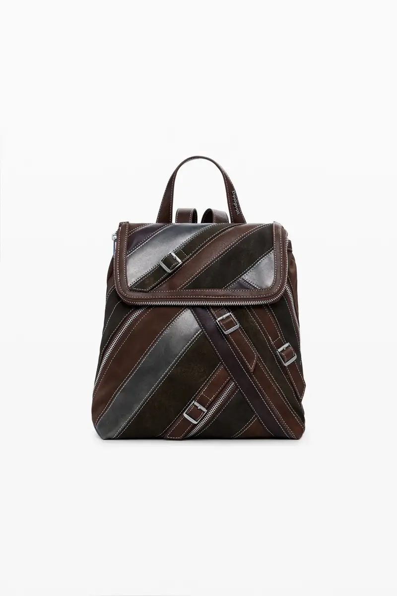 Zaino piccolo con cinghie e cerniere