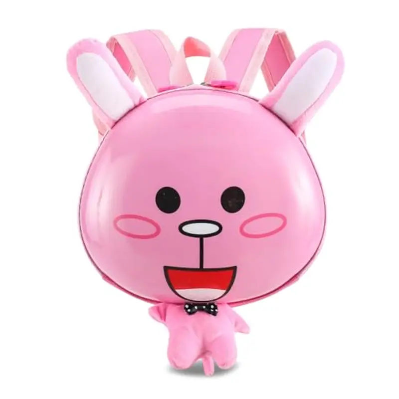 Zaino rigido per bambini, grazioso zaino per asilo nido per ragazzi e ragazze, borsa leggera per scuola materna e viaggio, rosa chiaro, Taglia unica miniatura 2