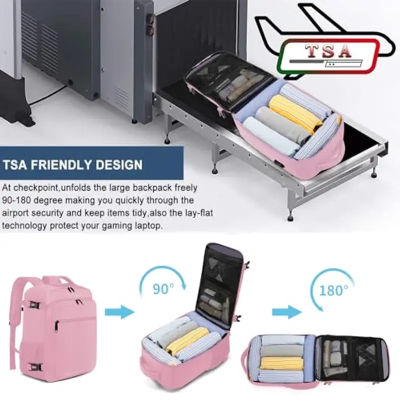 EZUOLA Zaino da viaggio Donna Rosa 1598865 miniatura 2