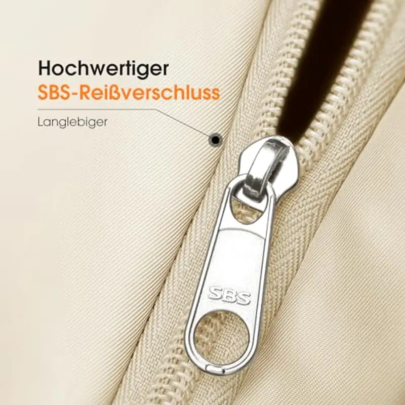 Zaino Ryanair 40x20x25 Zaino da Vaggio bagaglio a mano ryanair 12 Tasche zaino sottovuoto viaggio con Borsa Scarpe Separata per Donne e Uomini Bagaglio a mano, 20L (Beige, 40x20x25) miniatura 3